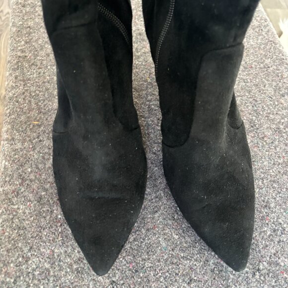 GUESS Black Suede + Patent Over the Knee Women's Boots 9.5 - Picture 6 of 7